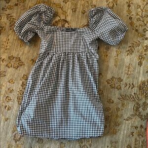 Women’s Gingham Dress - Black and White